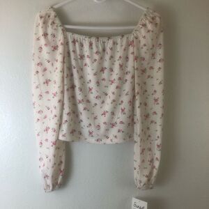 Sunset & Sixth off the Shoulder Floral Print XS